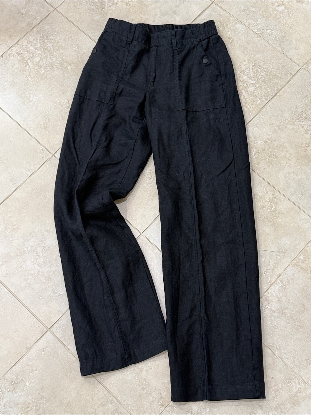 Athleta Cabo Retreat 100% Linen Casual Trousers